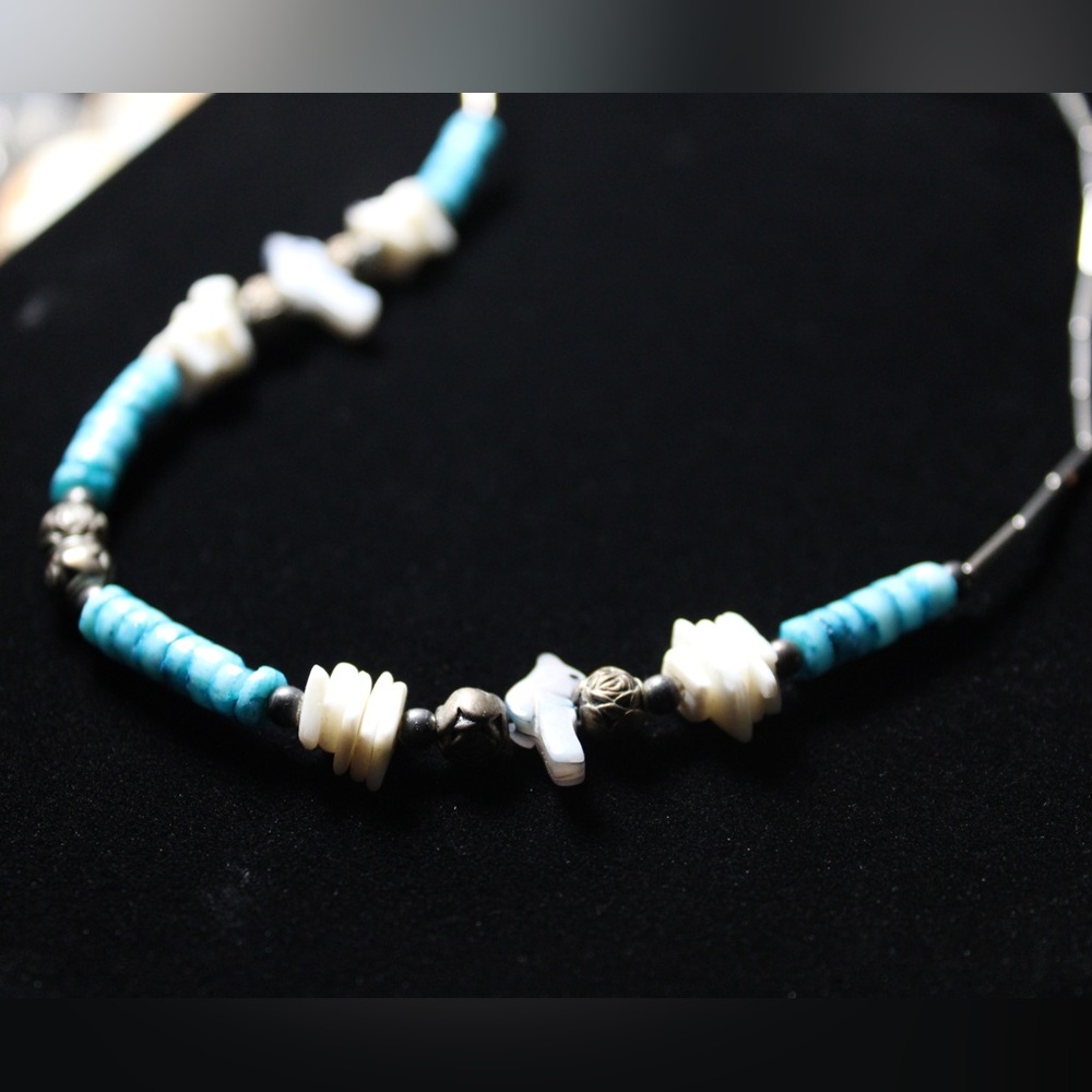 Super Cute Sterling Silver Bird & Turquoise Necklace View 3